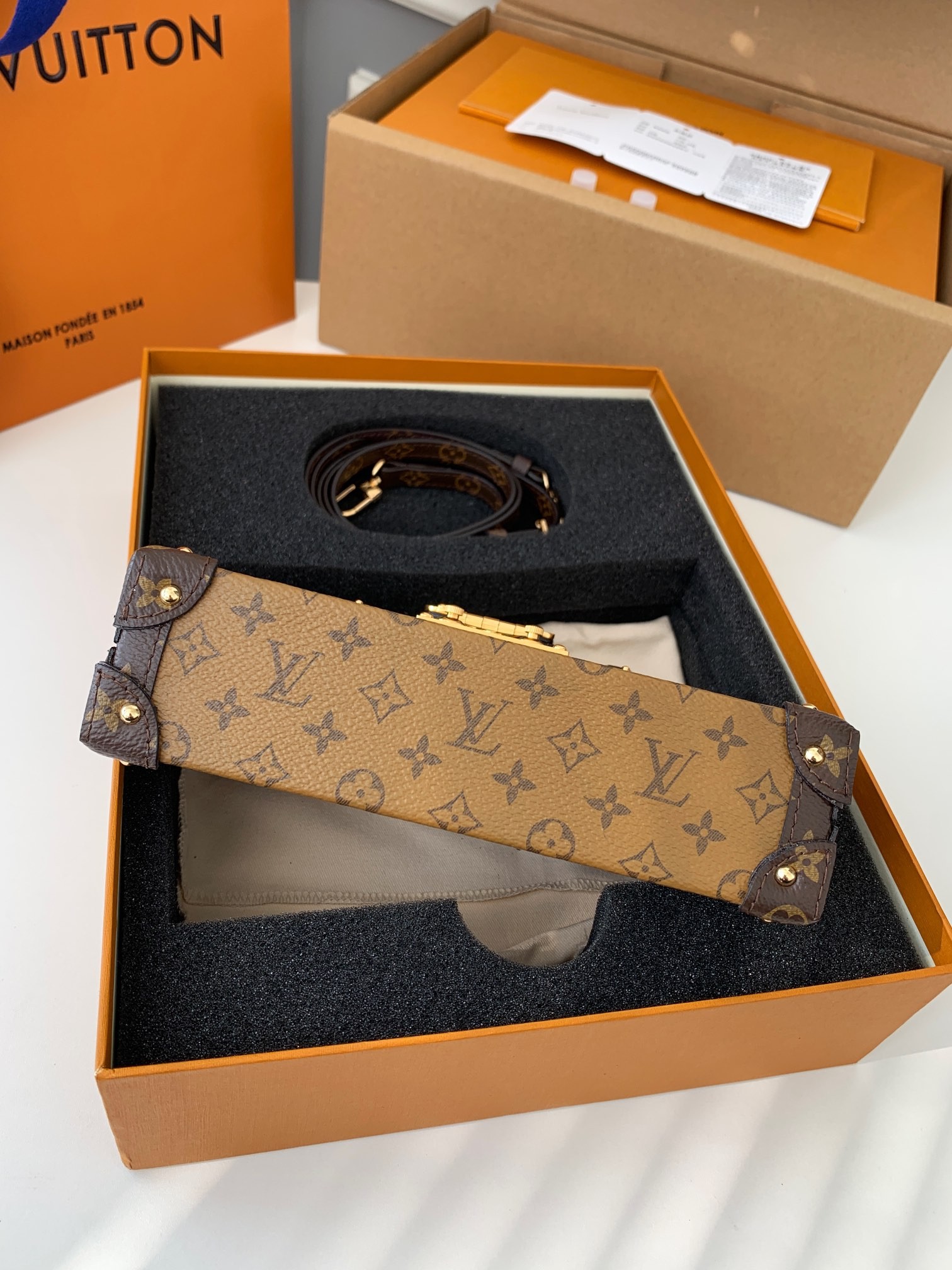 「#725」LOUIS VUITTON PETITE MALLE M44154 size: 19*12*5cm - Image 4