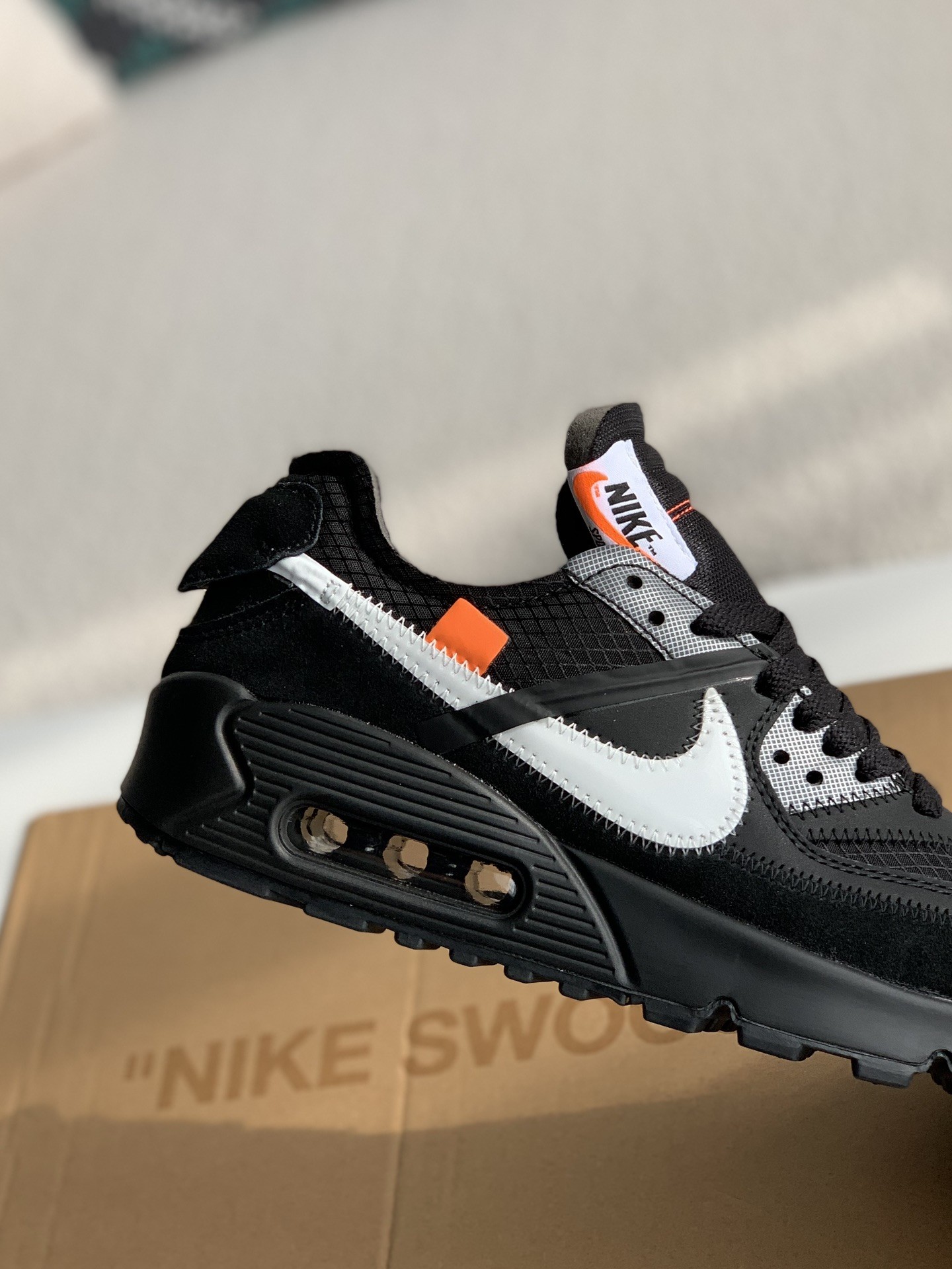 「#731」Off-White × Nike Air Max 90 Black THE TEN - Image 4