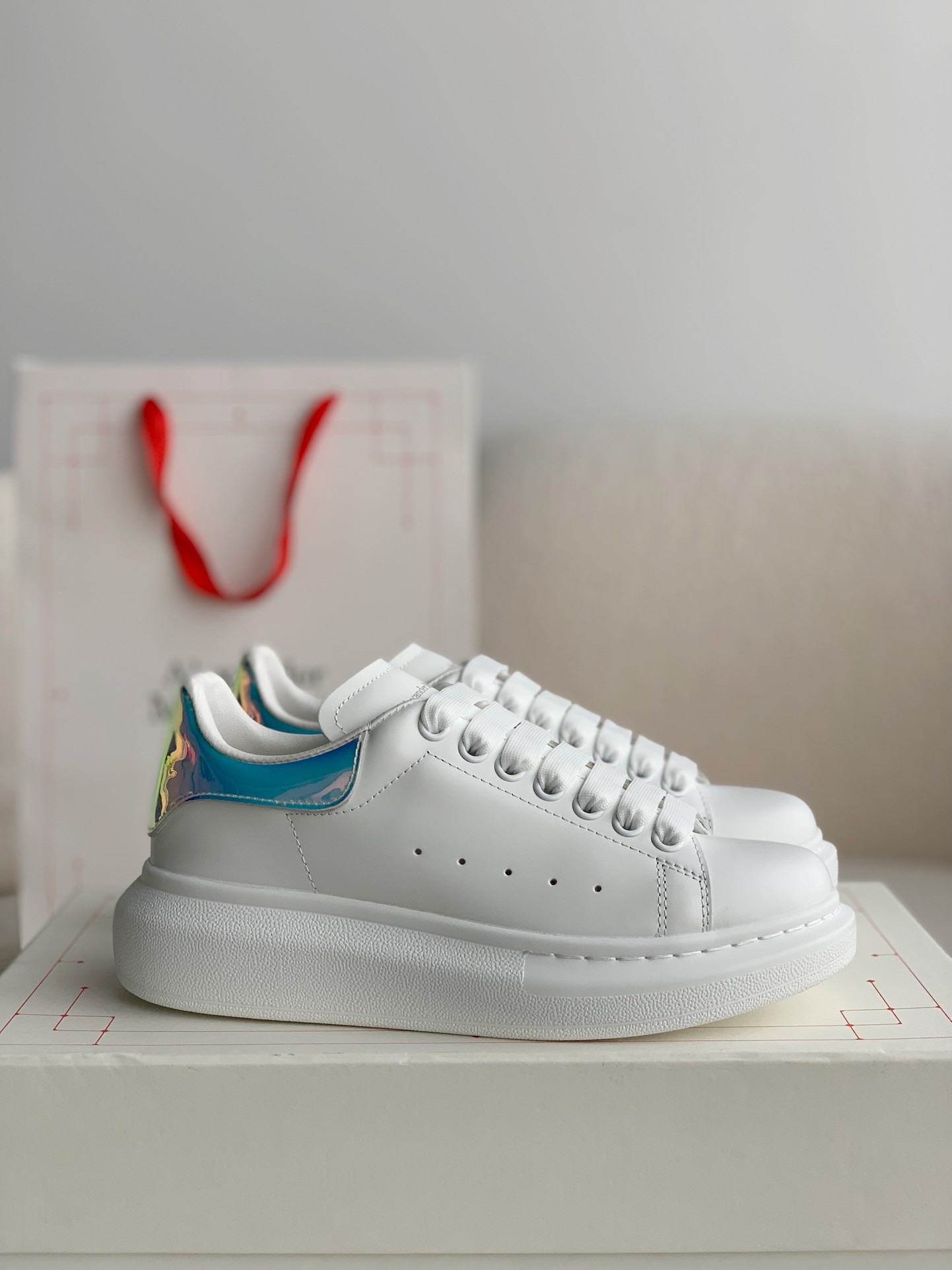 「#59」Alexander McQueen MQ Dark grey velvet tail Sneakers - Image 2