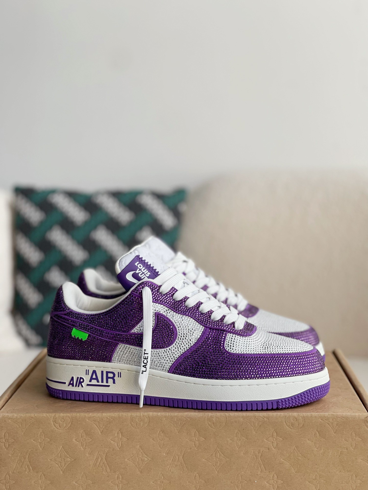 「#798」LOUIS VUITTON X NIKE AIR FORCE 1 SNEAKER - Image 2
