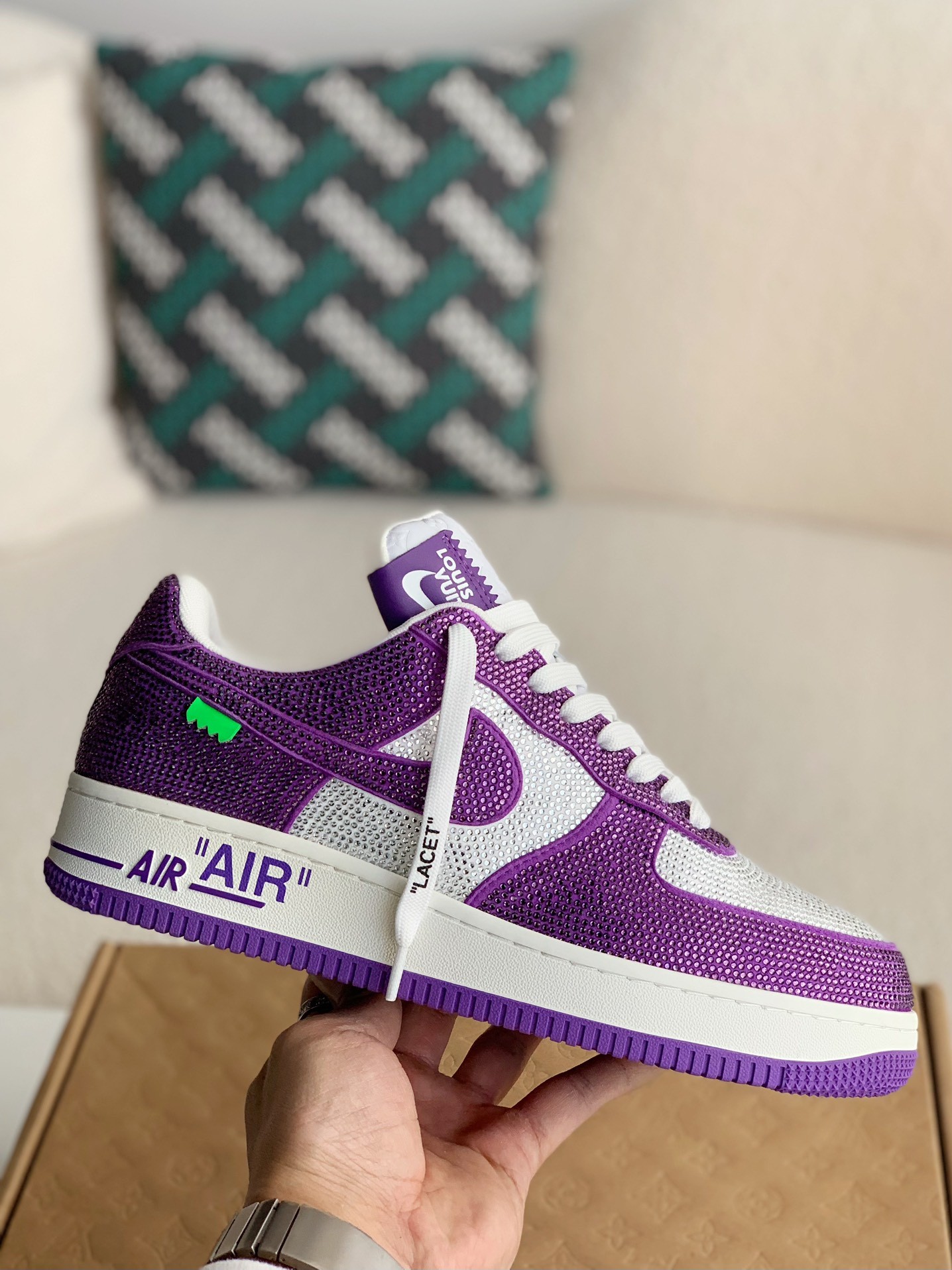 「#798」LOUIS VUITTON X NIKE AIR FORCE 1 SNEAKER - Image 3