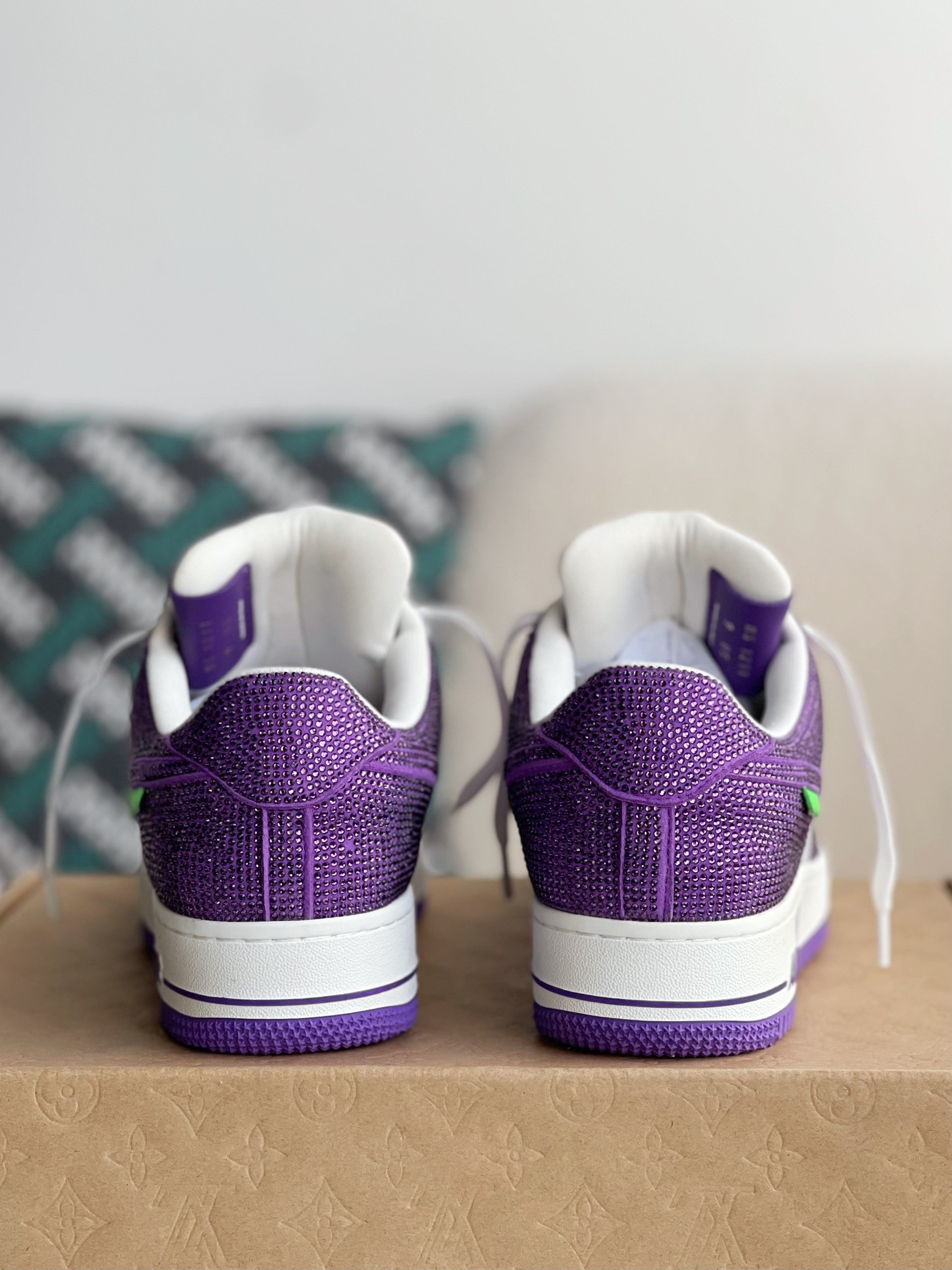 「#798」LOUIS VUITTON X NIKE AIR FORCE 1 SNEAKER - Image 5