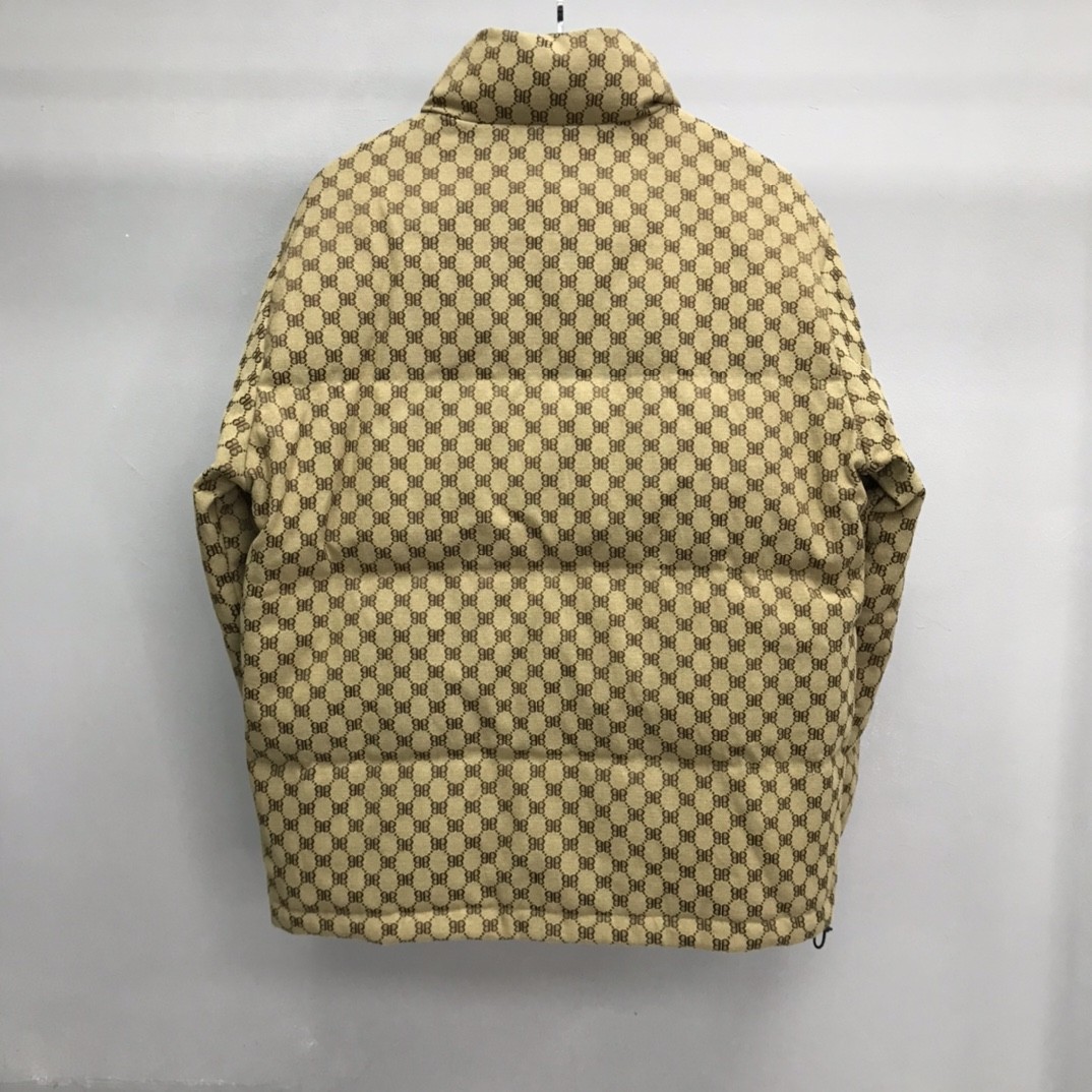 「#1056」Balenciaga all-over printed double B down jacket - Image 4