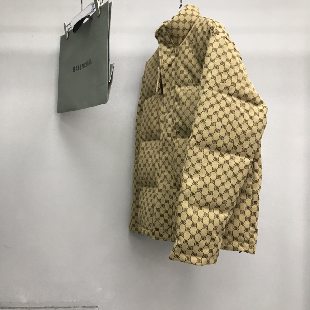 「#1056」Balenciaga all-over printed double B down jacket - Image 3