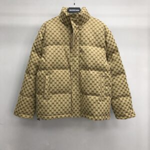 「#1056」Balenciaga all-over printed double B down jacket