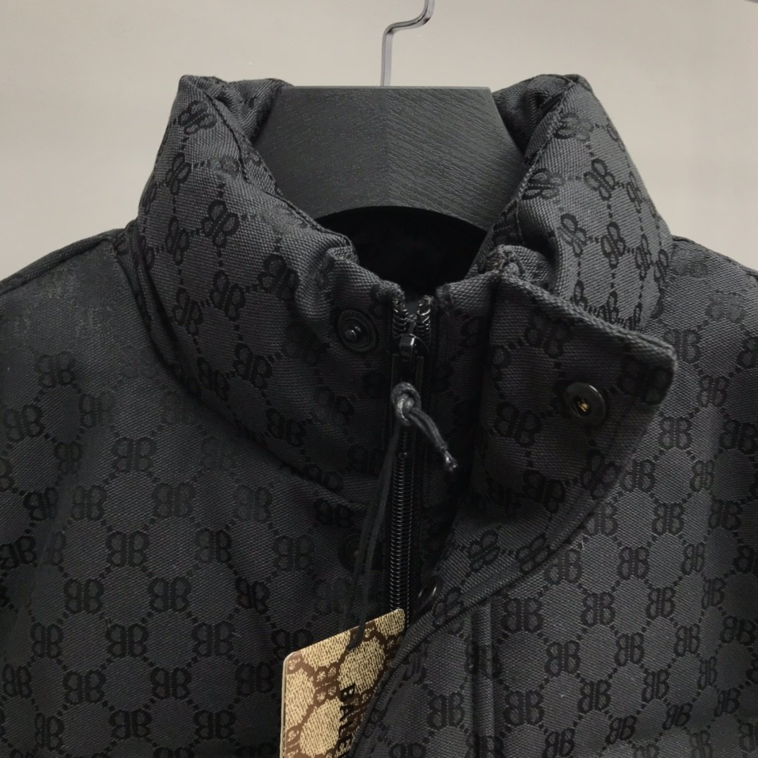 「#1057」Balenciaga all-over printed double B down jacket - Image 3