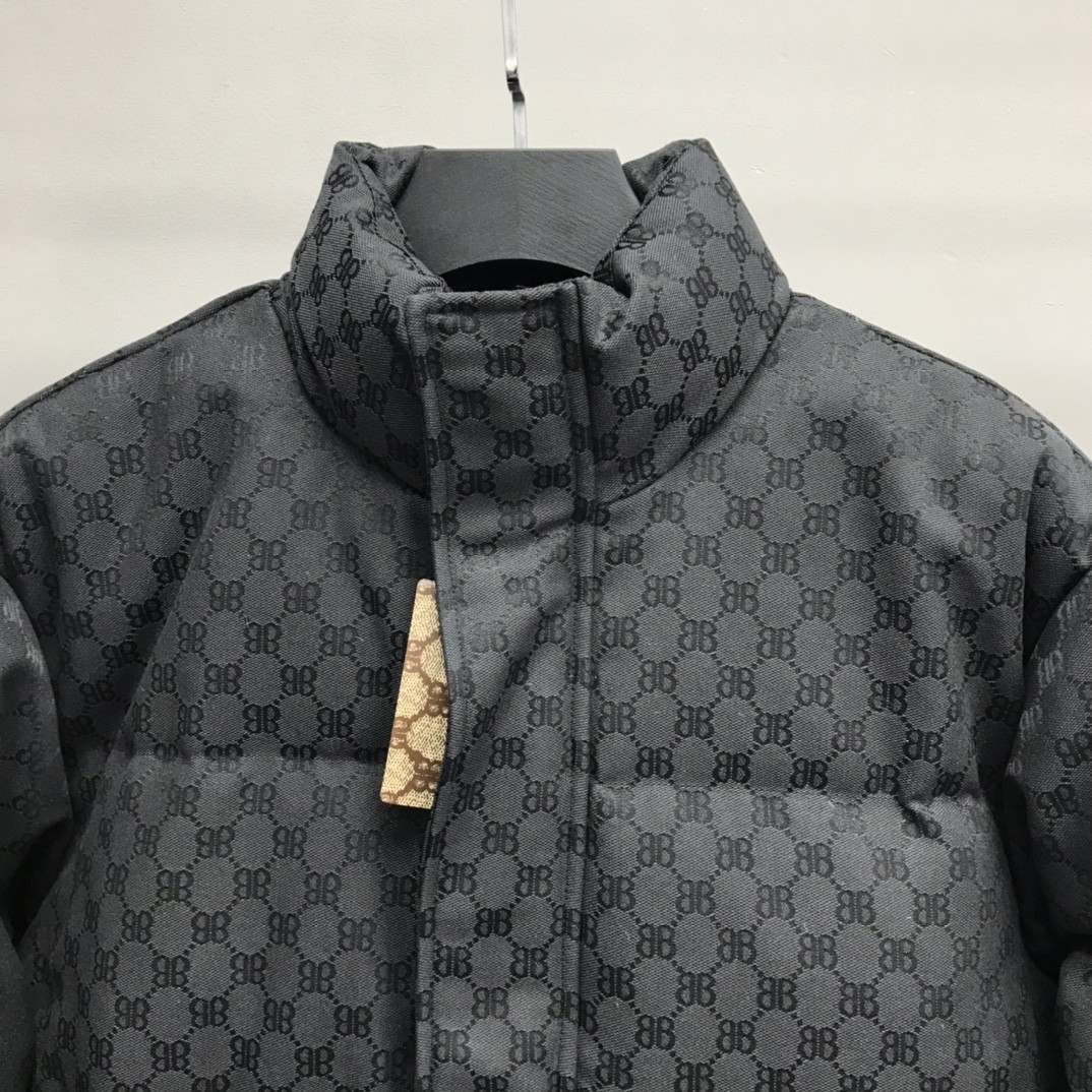 「#1057」Balenciaga all-over printed double B down jacket - Image 2