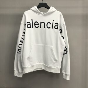 「#1063」Balenciaga lettered hooded sweatshirt