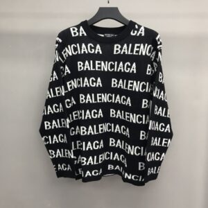 「#1087」Balenciaga full-print subtitle sweater