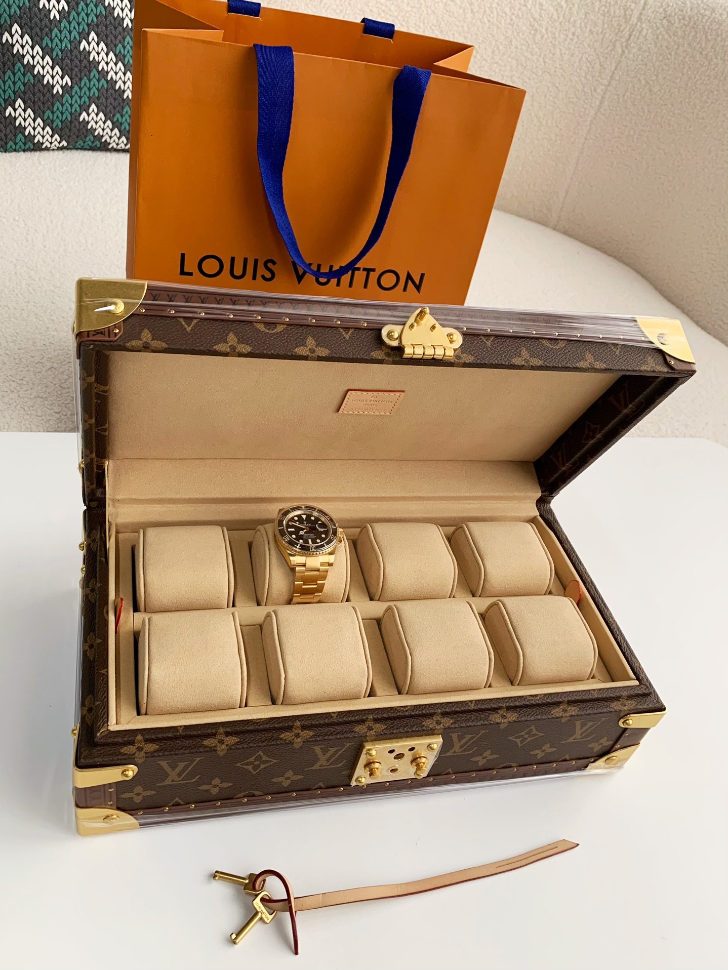 「#1109」Louis Vuitton Watch Storage Box Size:34*18*11cm