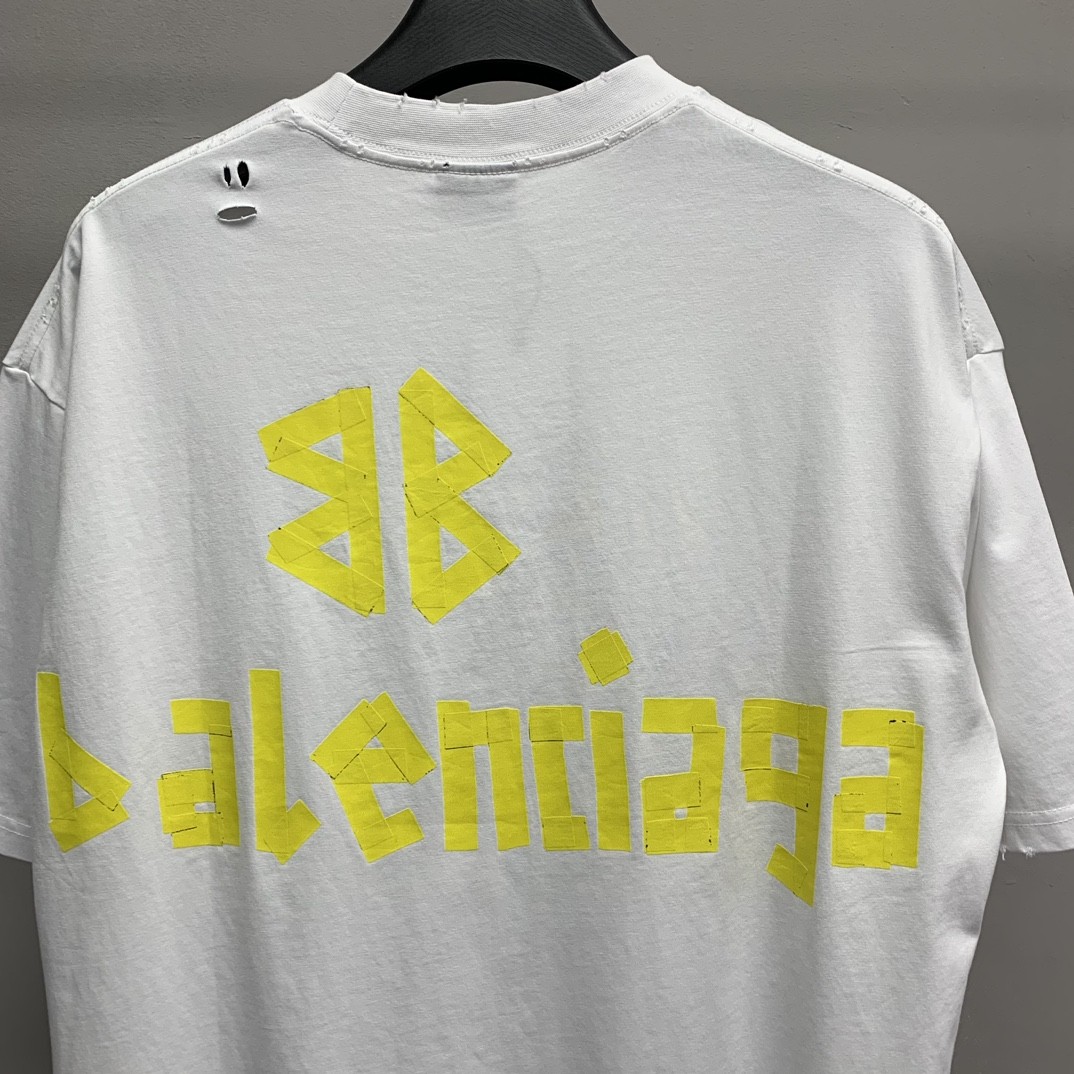 「#1159」Balenciaga Duct Tape Alphabet T-shirt - Image 4