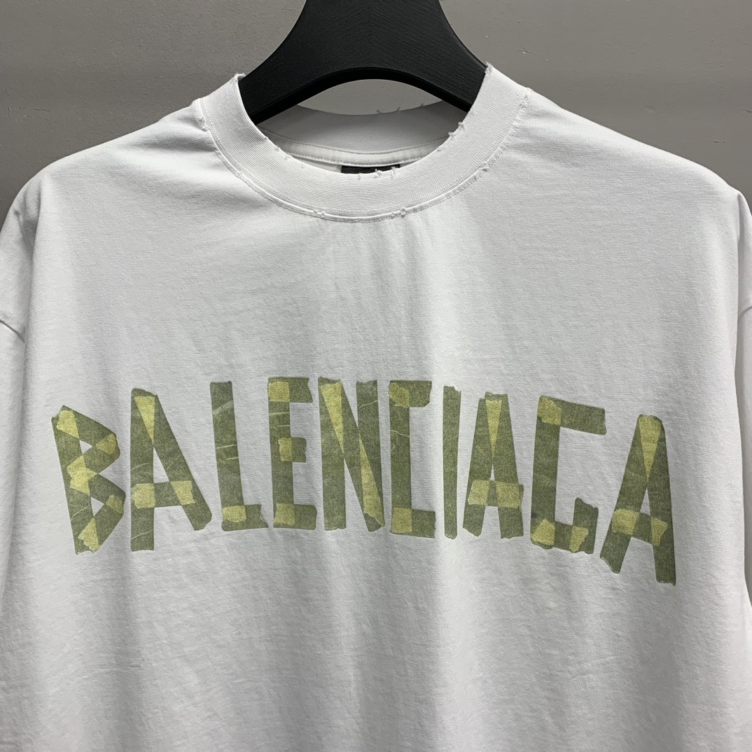 「#1159」Balenciaga Duct Tape Alphabet T-shirt - Image 2