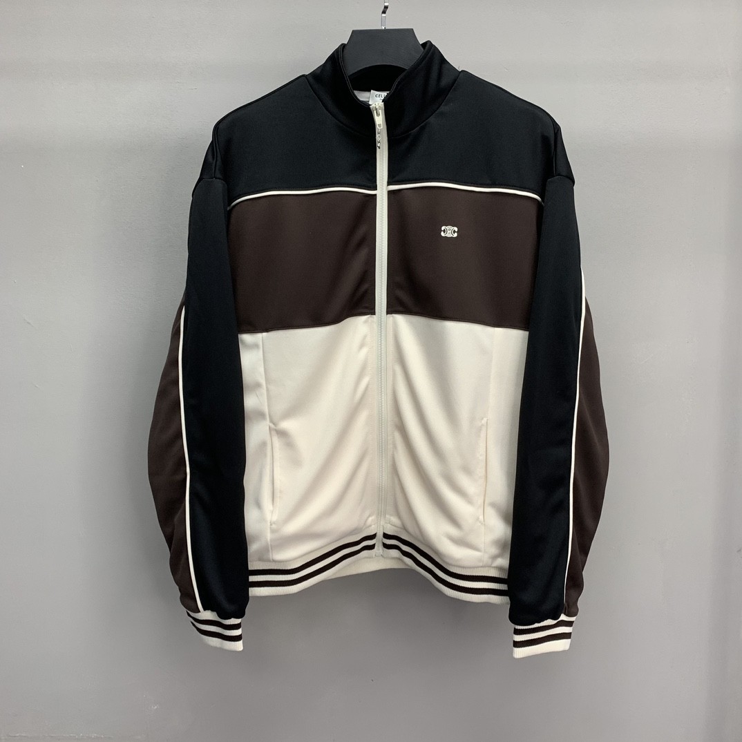 「#1160」Balenciaga color college wind zipper jacket