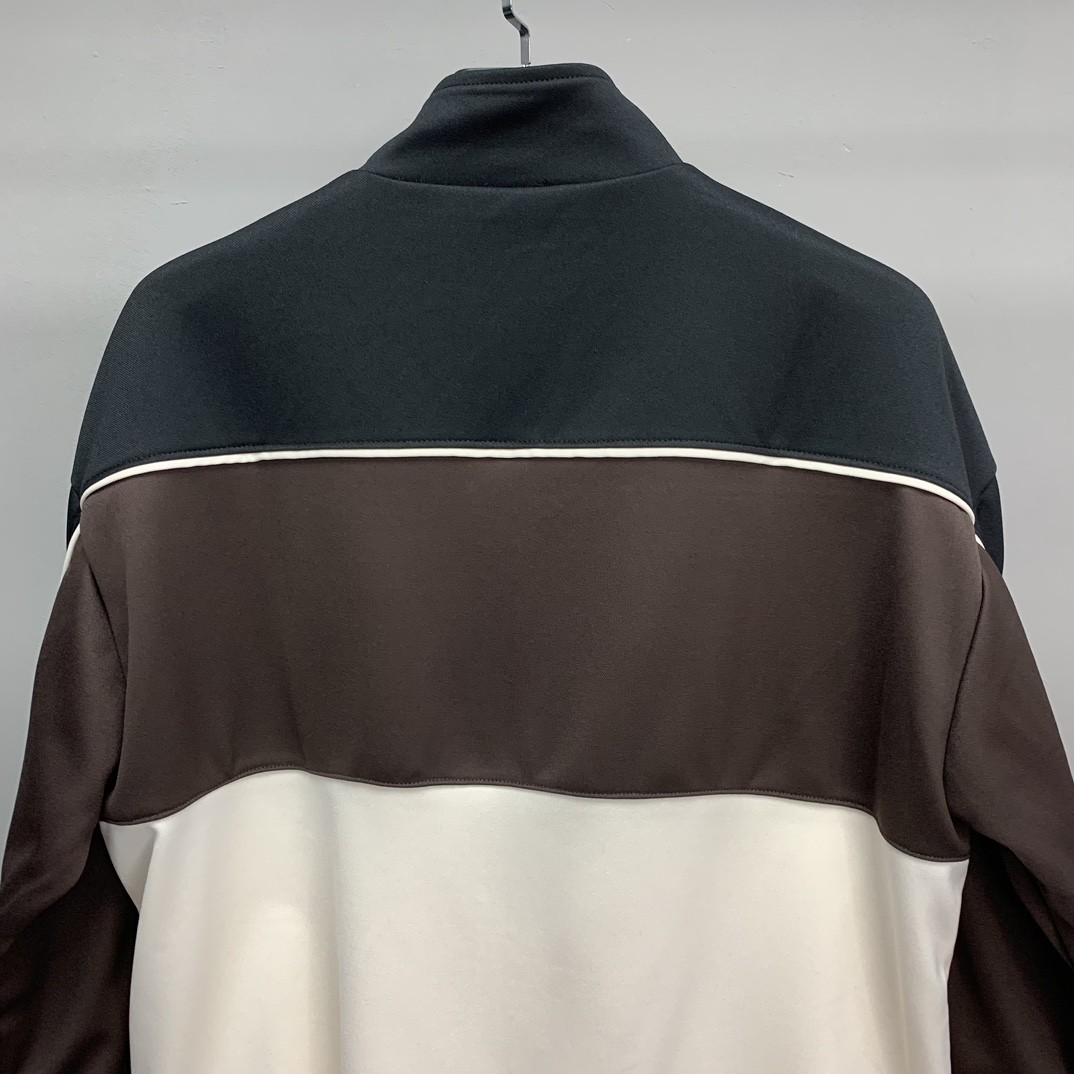 「#1160」Balenciaga color college wind zipper jacket - Image 5