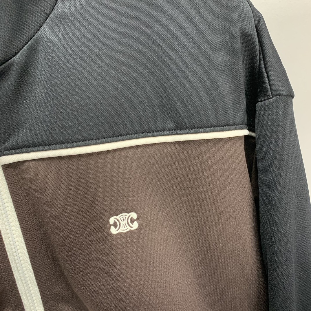 「#1160」Balenciaga color college wind zipper jacket - Image 3