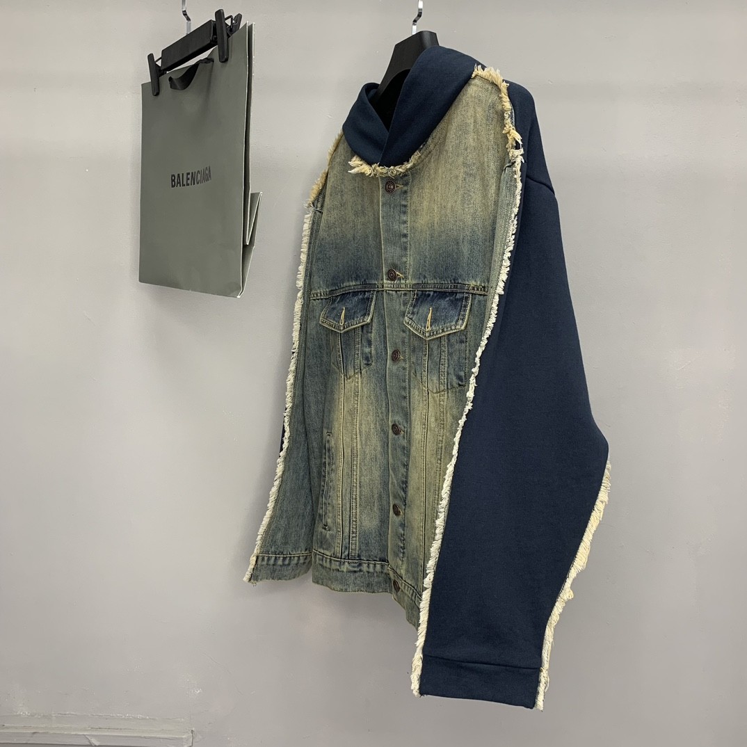 「#1178」Balenciaga patchwork denim jacket - Image 3