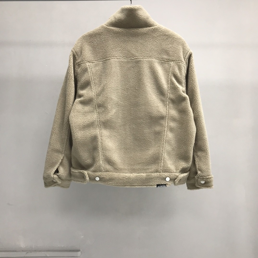 「#1185」Balenciaga lettered lambswool jacket - Image 3