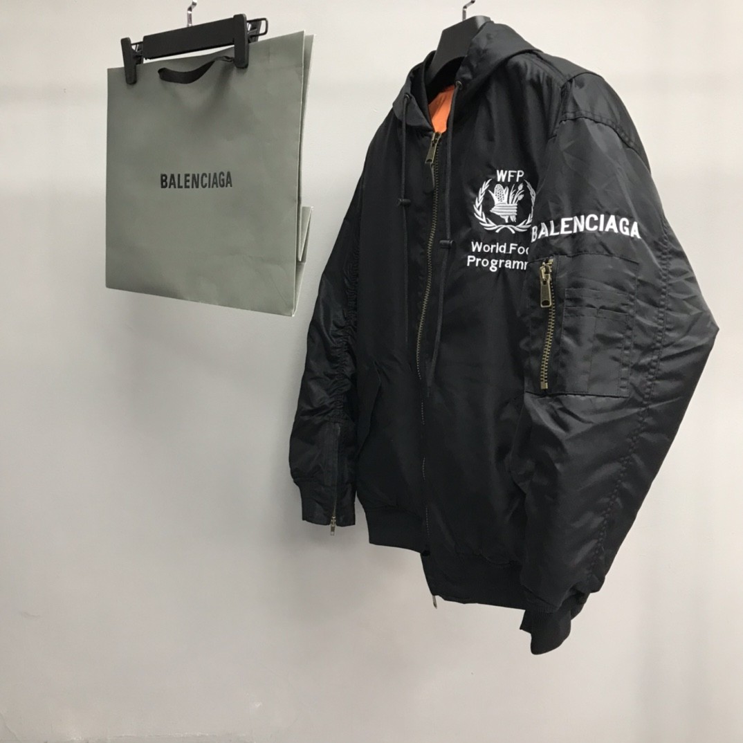 「#1186」Balenciaga world grain wheat logo cotton jacket - Image 4