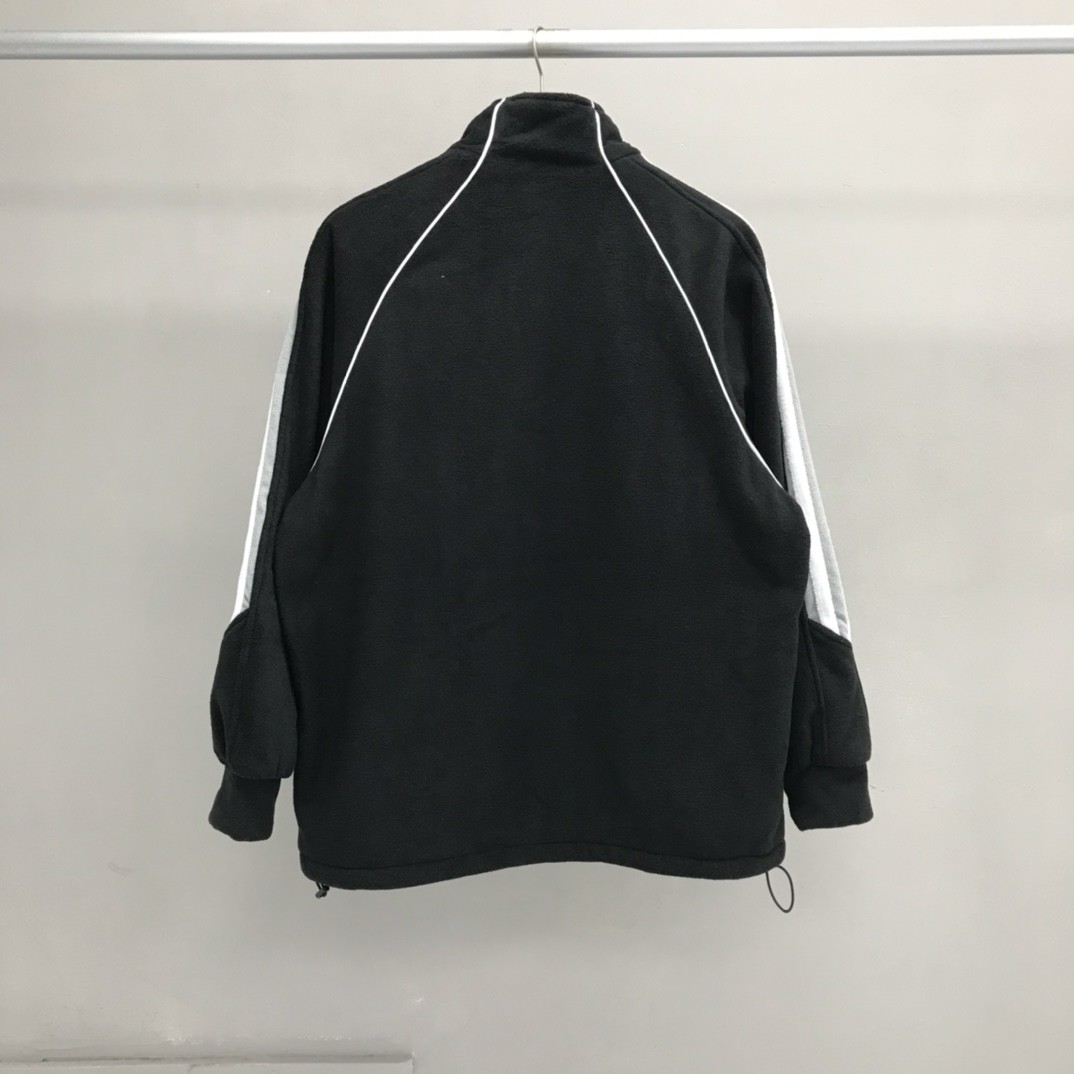 「#1187」Balenciaga fleece striped double hook jacket - Image 2