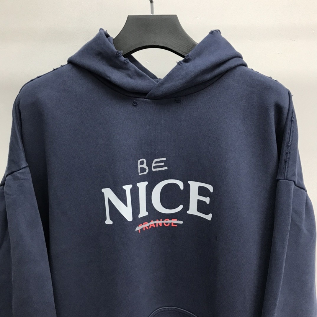 「#1190」Balenciaga BE NICE hooded sweatshirt - Image 2