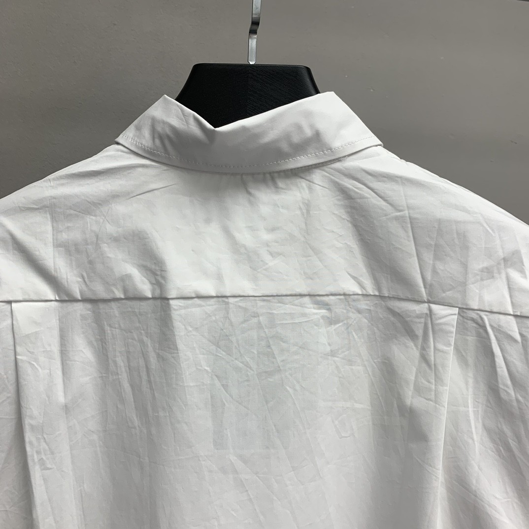 「#1205」Balenciaga neckline monogrammed long sleeve shirt - Image 4