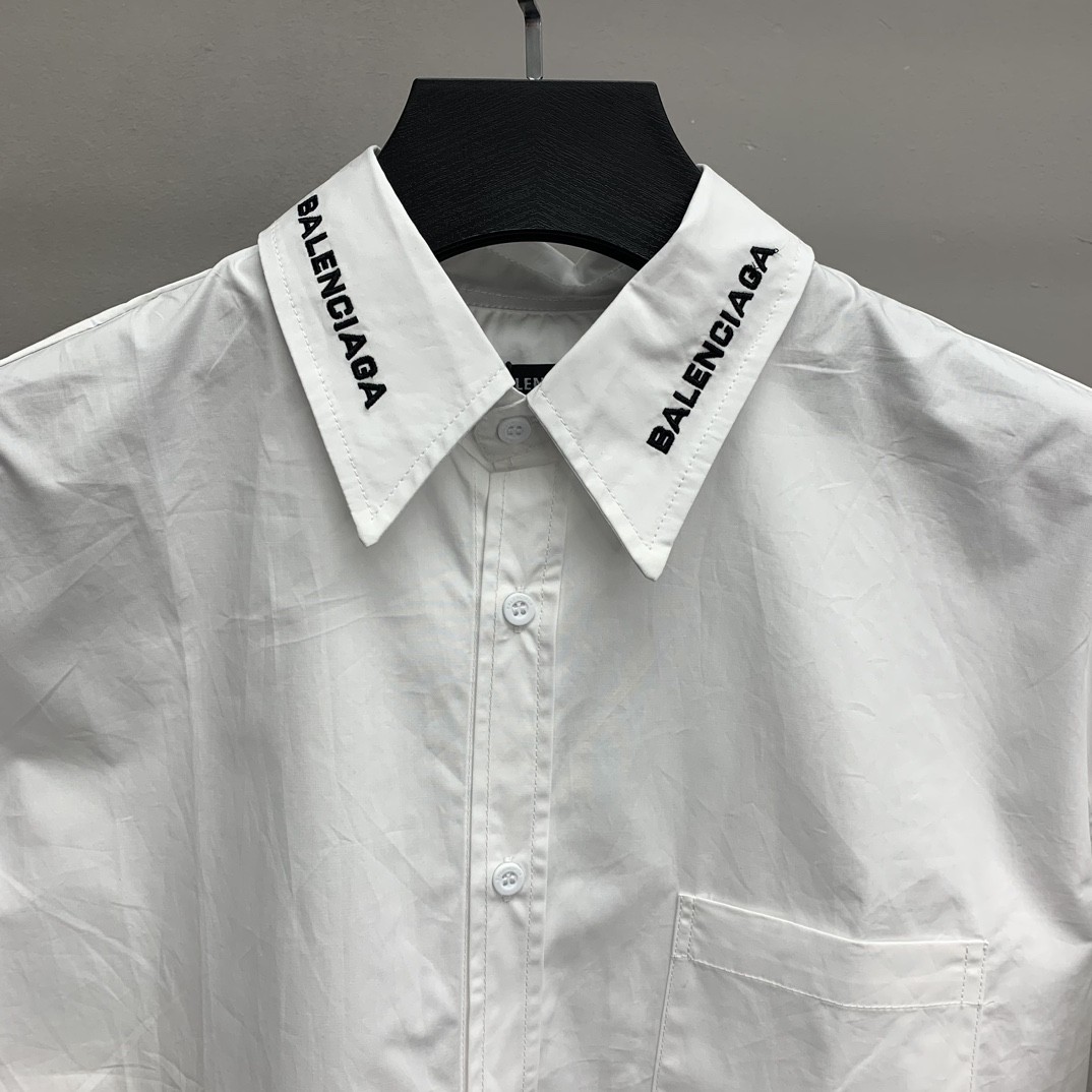 「#1205」Balenciaga neckline monogrammed long sleeve shirt - Image 2