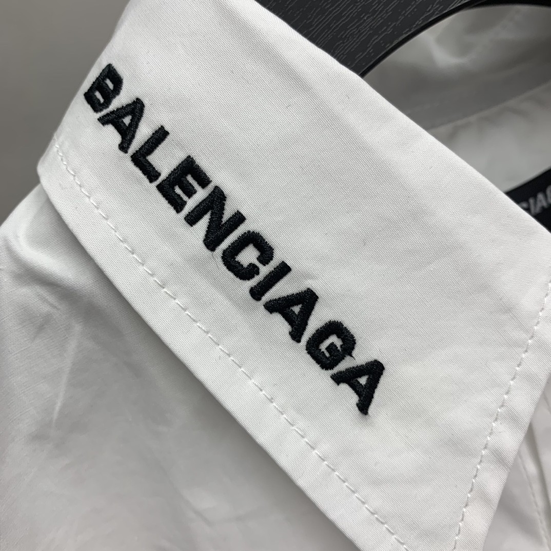 「#1205」Balenciaga neckline monogrammed long sleeve shirt - Image 5