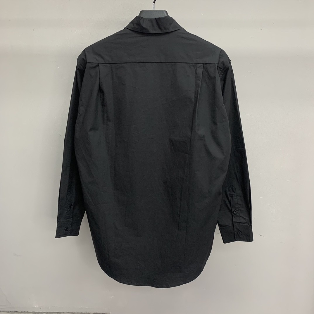 「#1206」Balenciaga neckline monogrammed long sleeve shirt - Image 3