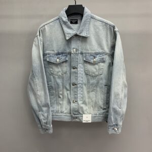 「#1209」Balenciaga size logo offset denim jacket