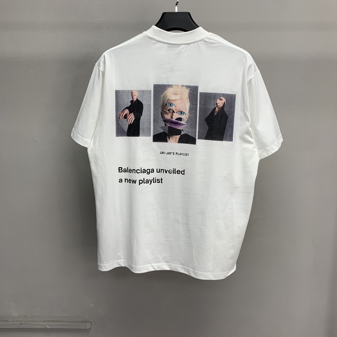 「#1211」Balenciaga music capsule series notes printed t-shirt - Image 3