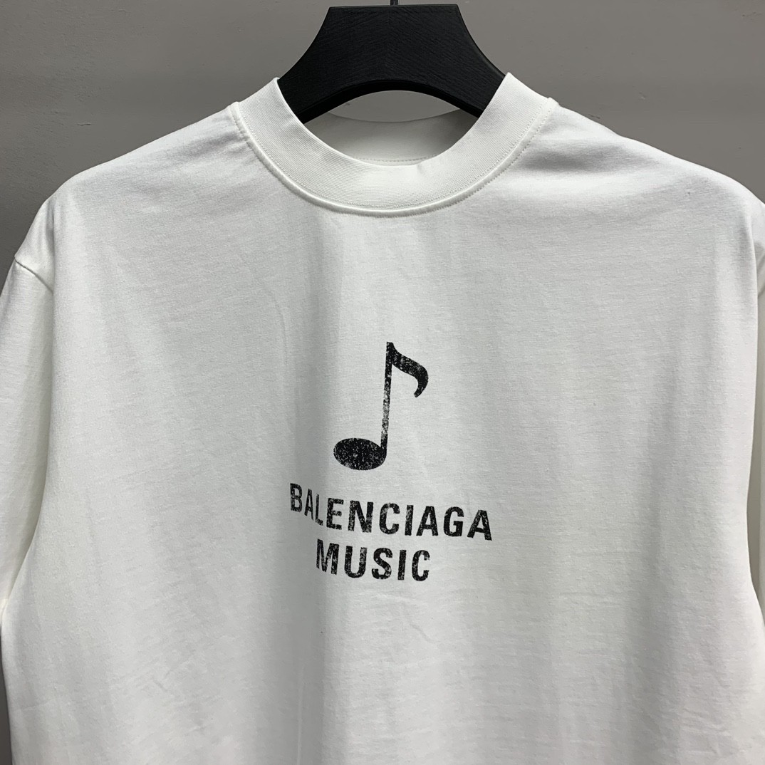 「#1211」Balenciaga music capsule series notes printed t-shirt - Image 2