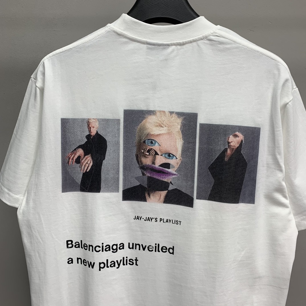 「#1211」Balenciaga music capsule series notes printed t-shirt - Image 4