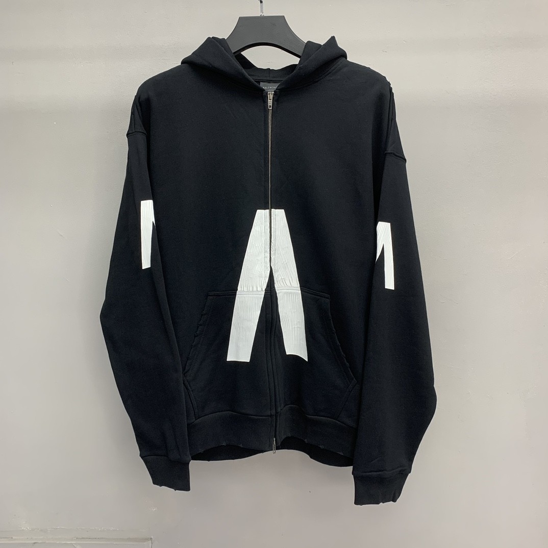 「#1218」Balenciaga inverted V zipper sweater