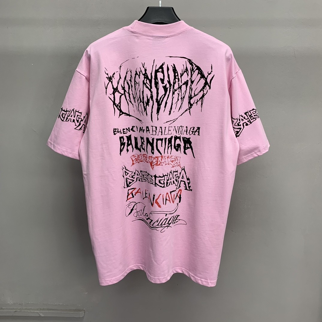 「#1243」Balenciaga doodle year of the Dragon Alphabet T-shirt - Image 3