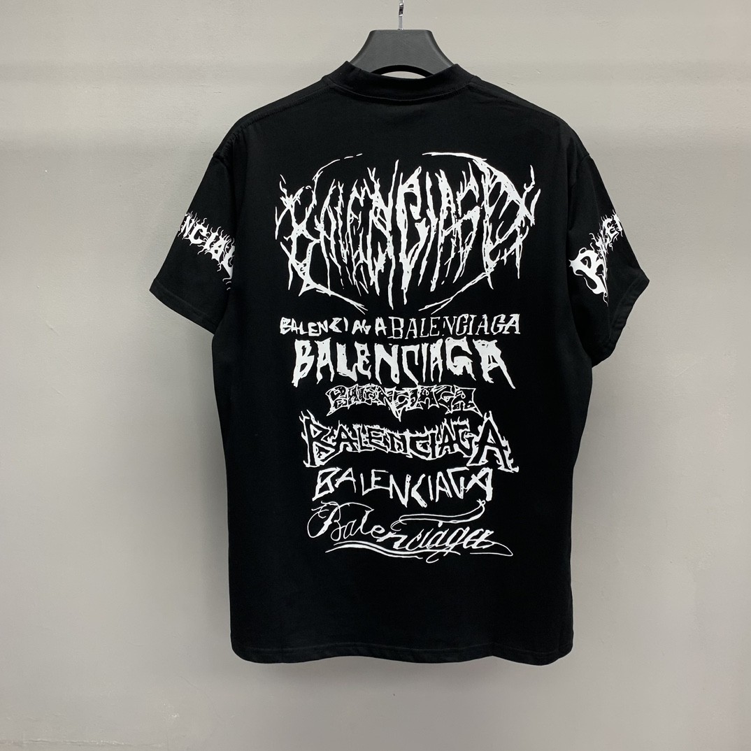 「#1244」Balenciaga doodle year of the Dragon Alphabet T-shirt - Image 3