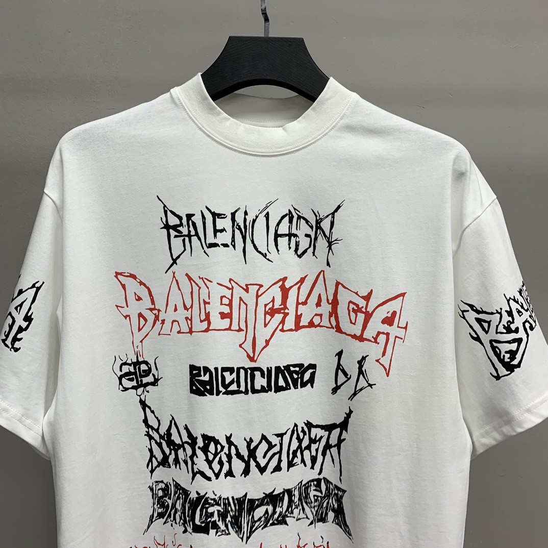 「#1245」Balenciaga doodle year of the Dragon Alphabet T-shirt - Image 2