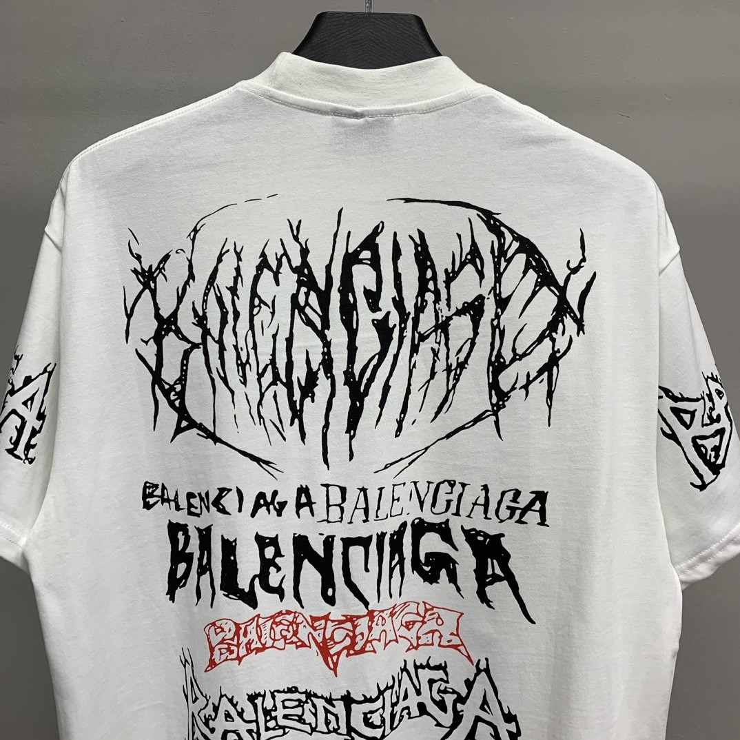 「#1245」Balenciaga doodle year of the Dragon Alphabet T-shirt - Image 4
