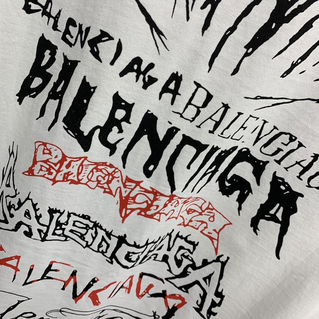 「#1245」Balenciaga doodle year of the Dragon Alphabet T-shirt - Image 5