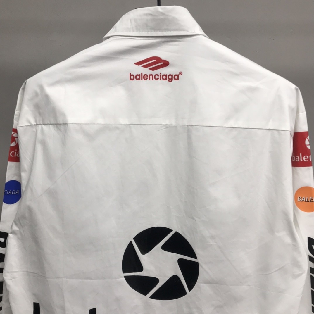 「#1248」Balenciaga LOGO LOGO racing style long sleeve shirt - Image 3