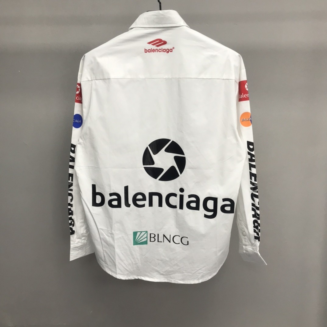「#1248」Balenciaga LOGO LOGO racing style long sleeve shirt - Image 2