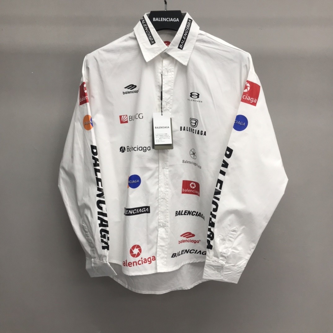 「#1248」Balenciaga LOGO LOGO racing style long sleeve shirt