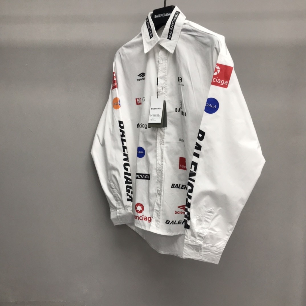 「#1248」Balenciaga LOGO LOGO racing style long sleeve shirt - Image 5