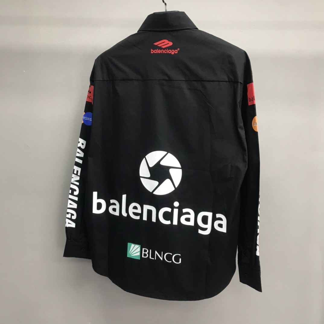 「#1249」Balenciaga LOGO LOGO racing style long sleeve shirt - Image 2