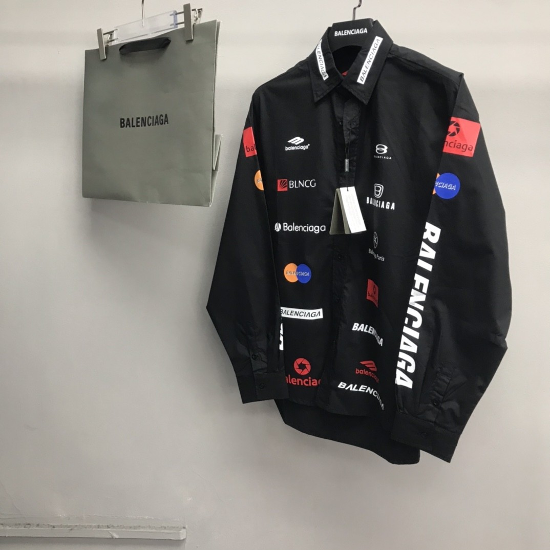 「#1249」Balenciaga LOGO LOGO racing style long sleeve shirt - Image 3