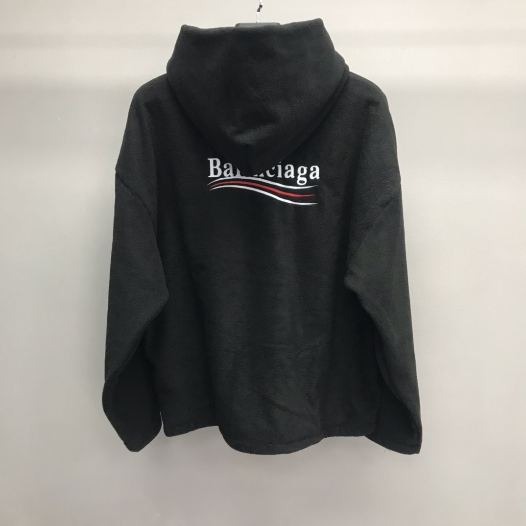「#1259」Balenciaga Polar Fleece Coke Hooded Sweatshirt - Image 3