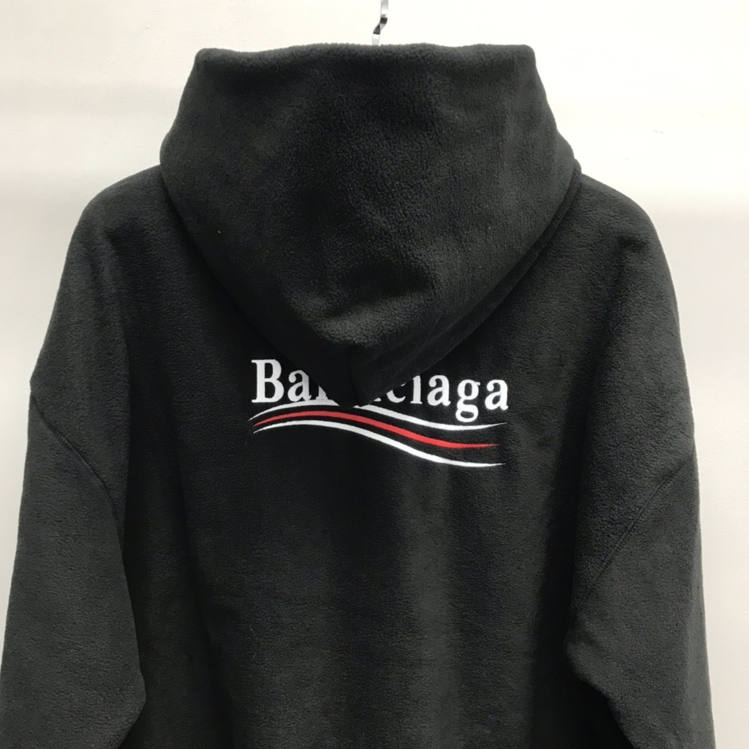 「#1259」Balenciaga Polar Fleece Coke Hooded Sweatshirt - Image 4