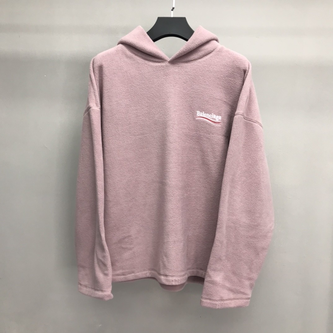 「#1260」Balenciaga Polar Fleece Coke Hooded Sweatshirt