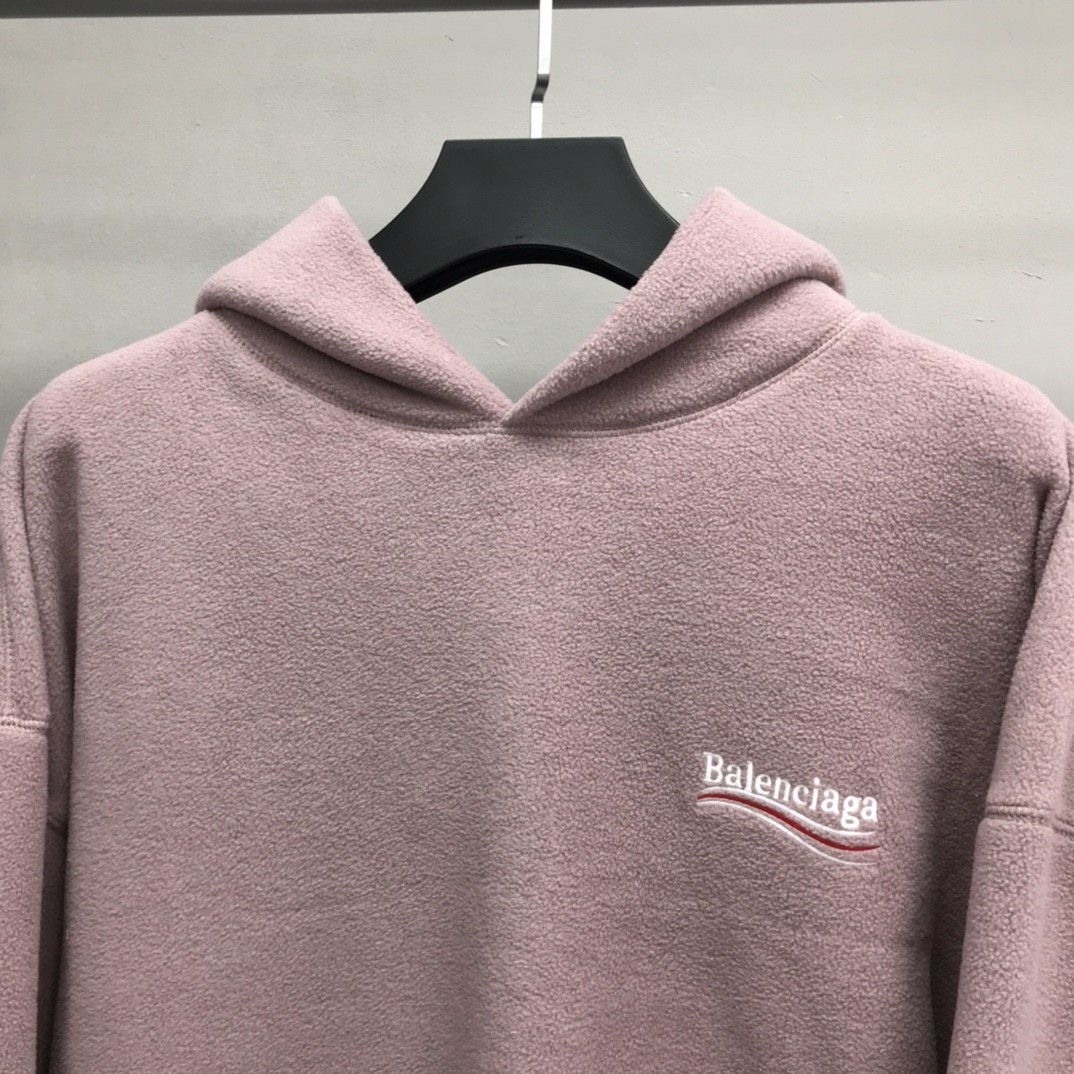 「#1260」Balenciaga Polar Fleece Coke Hooded Sweatshirt - Image 2