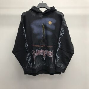 「#1264」Balenciaga Paris tower mud dyed hoodie