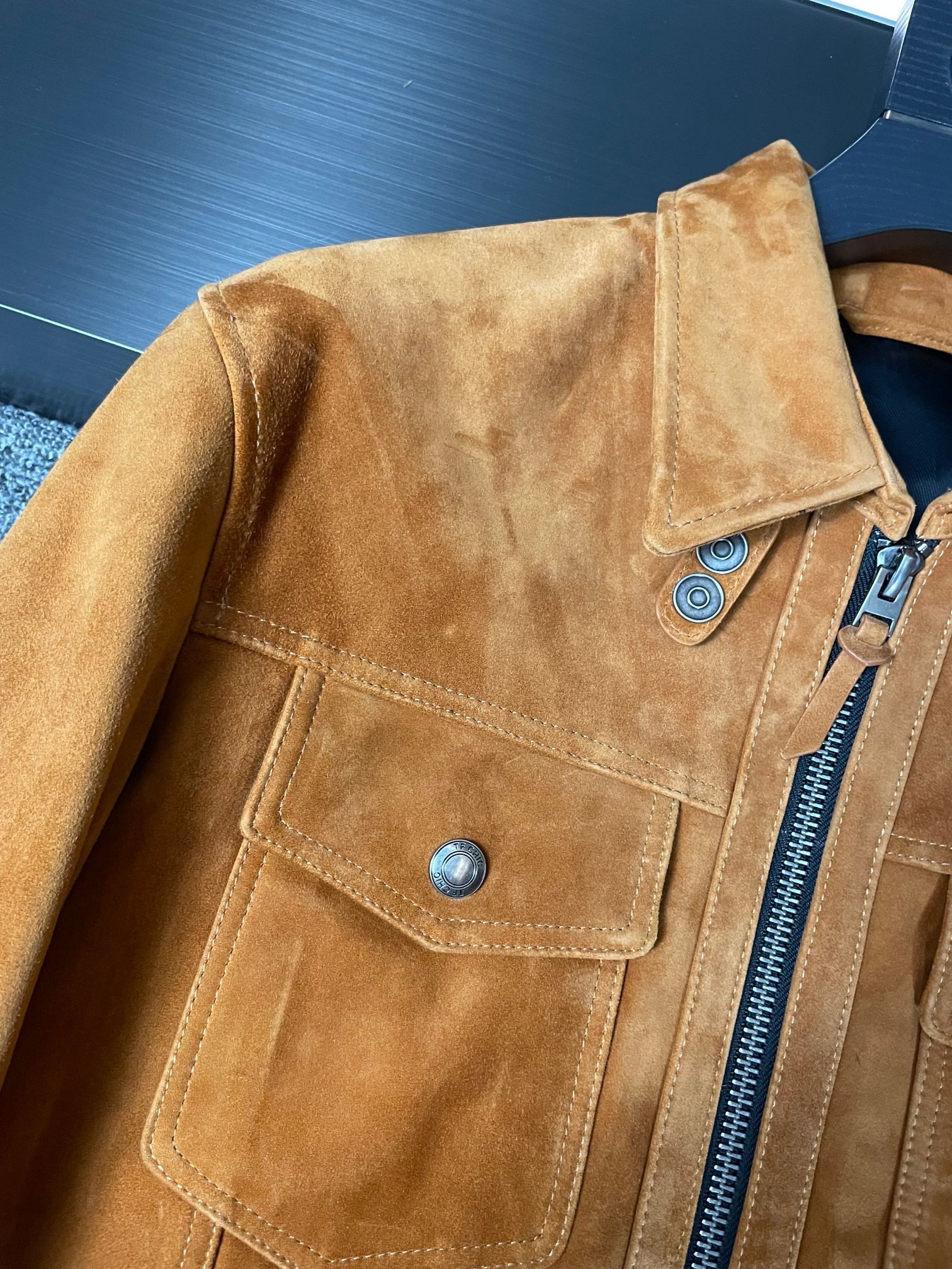 「#1267」Tom ford Suede sheepskin gentleman's jacket - Image 4